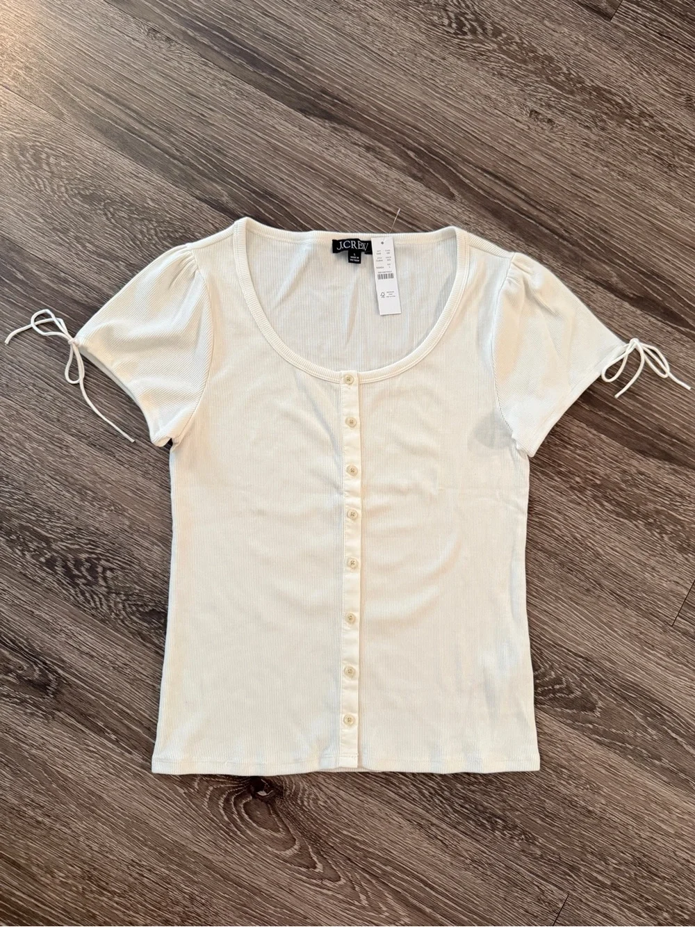 J. Crew Perfect rib button-up shirt with satin trim New